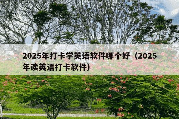 2025年打卡学英语软件哪个好（2025年读英语打卡软件）