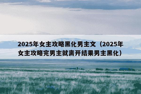2025年女主攻略黑化男主文（2025年女主攻略完男主就离开结果男主黑化）