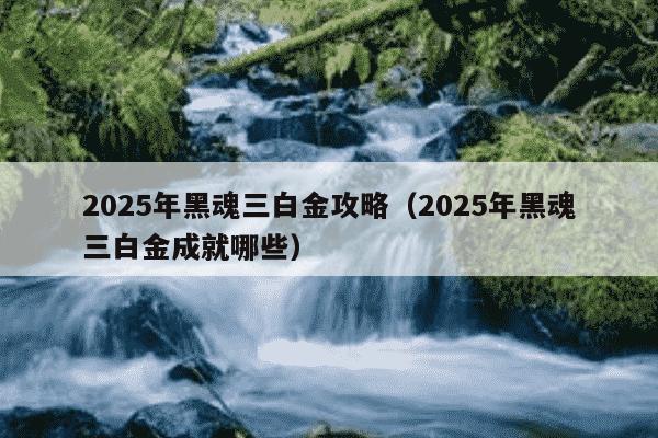2025年黑魂三白金攻略（2025年黑魂三白金成就哪些）