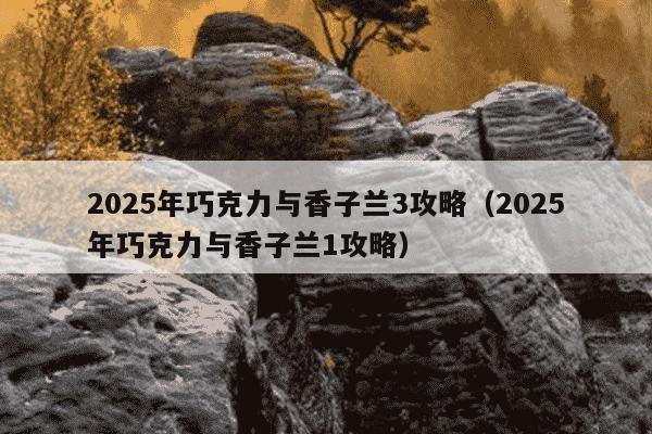 2025年巧克力与香子兰3攻略(2025年巧克力与香子兰1攻略)