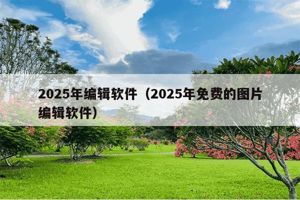 2025年编辑软件(2025年免费的图片编辑软件)