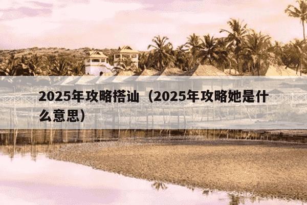 2025年攻略搭讪（2025年攻略她是什么意思）