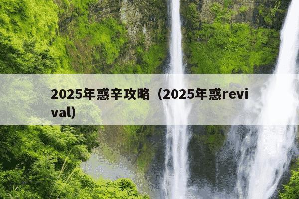 2025年惑辛攻略（2025年惑revival）