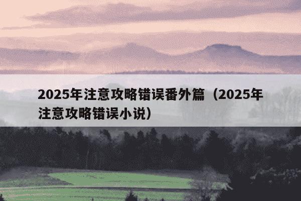 2025年注意攻略错误番外篇（2025年注意攻略错误小说）