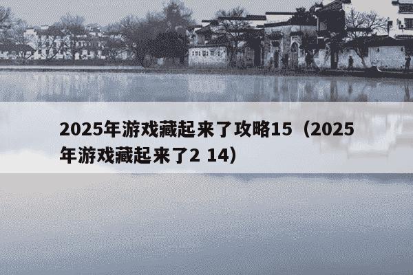 2025年游戏藏起来了攻略15(2025年游戏藏起来了2 14)