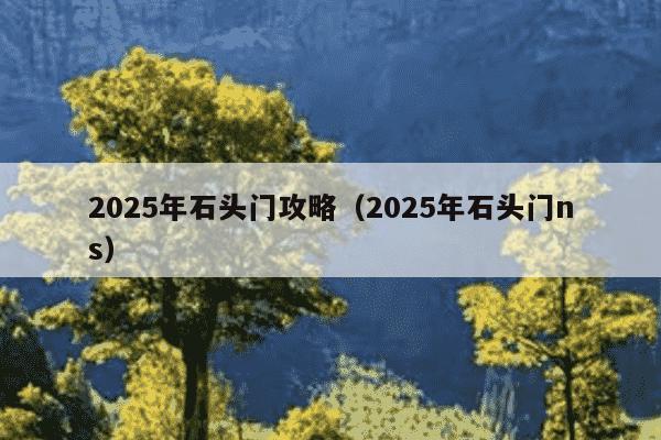 2025年石头门攻略(2025年石头门ns)