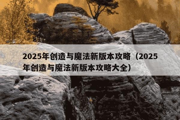 2025年创造与魔法新版本攻略（2025年创造与魔法新版本攻略大全）