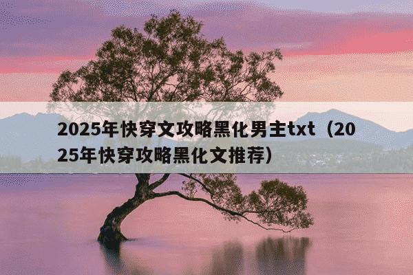 2025年快穿文攻略黑化男主txt(2025年快穿攻略黑化文推荐)