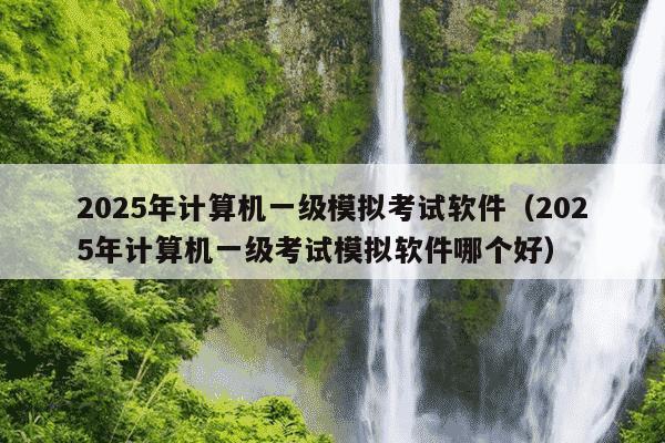 2025年计算机一级模拟考试软件(2025年计算机一级考试模拟软件哪个好)