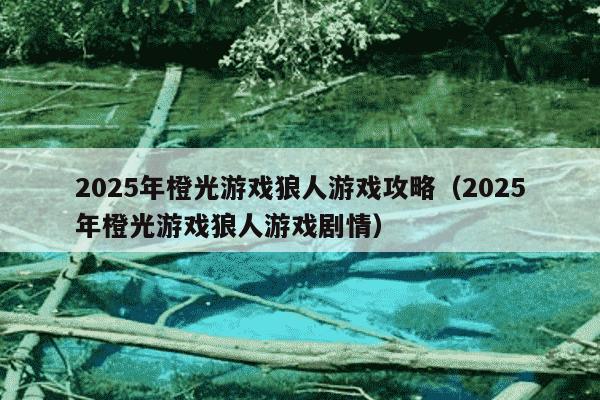 2025年橙光游戏狼人游戏攻略(2025年橙光游戏狼人游戏剧情)