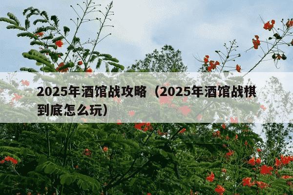 2025年酒馆战攻略(2025年酒馆战棋到底怎么玩)