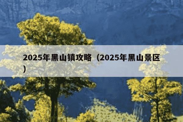 2025年黑山镇攻略（2025年黑山景区）
