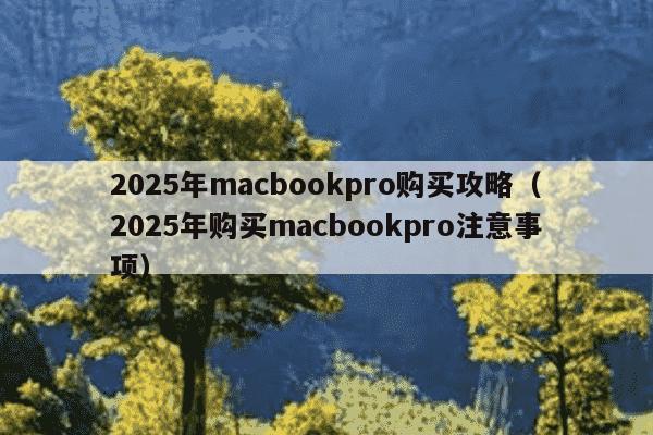 2025年macbookpro购买攻略（2025年购买macbookpro注意事项）