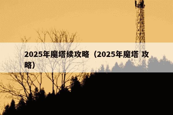 2025年魔塔续攻略（2025年魔塔 攻略）