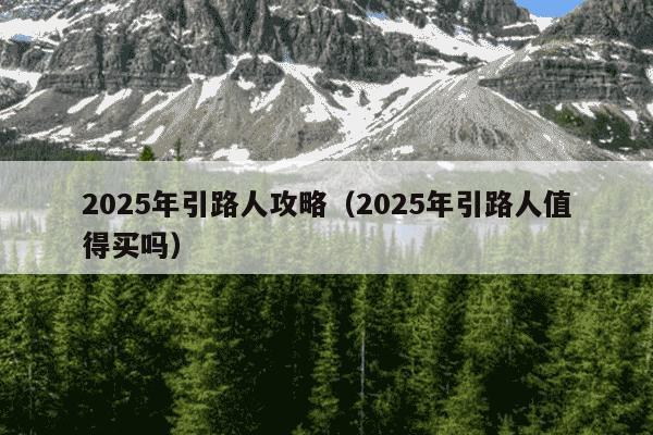 2025年引路人攻略(2025年引路人值得买吗)