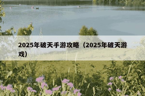 2025年破天手游攻略(2025年破天游戏)