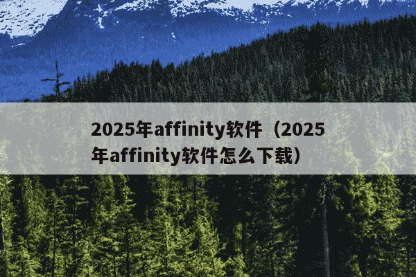 2025年affinity软件（2025年affinity软件怎么下载）
