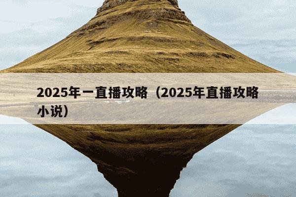 2025年一直播攻略（2025年直播攻略小说）