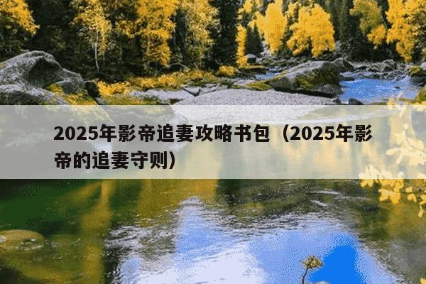 2025年影帝追妻攻略书包（2025年影帝的追妻守则）