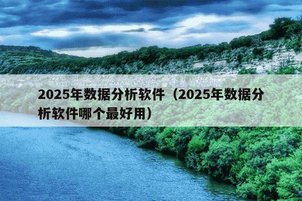 2025年数据分析软件(2025年数据分析软件哪个最好用)