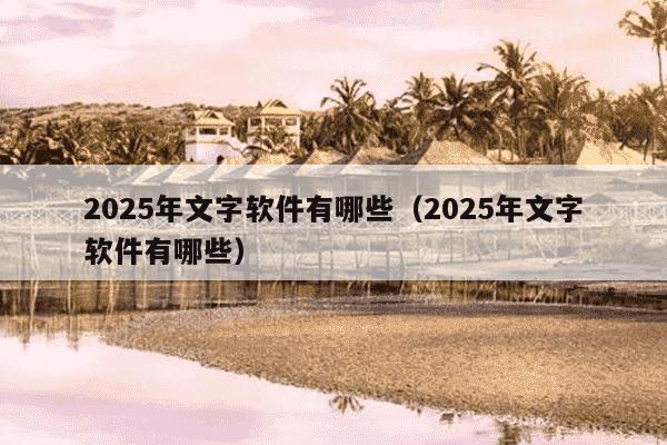 2025年文字软件有哪些（2025年文字软件有哪些）