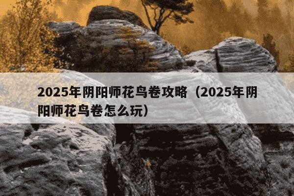 2025年阴阳师花鸟卷攻略(2025年阴阳师花鸟卷怎么玩)