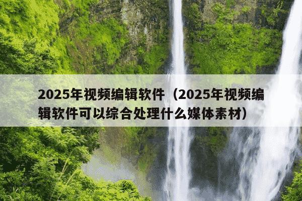 2025年视频编辑软件（2025年视频编辑软件可以综合处理什么媒体素材）