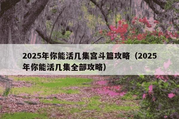 2025年你能活几集宫斗篇攻略(2025年你能活几集全部攻略)