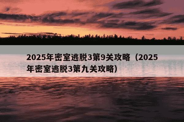 2025年密室逃脱3第9关攻略(2025年密室逃脱3第九关攻略)