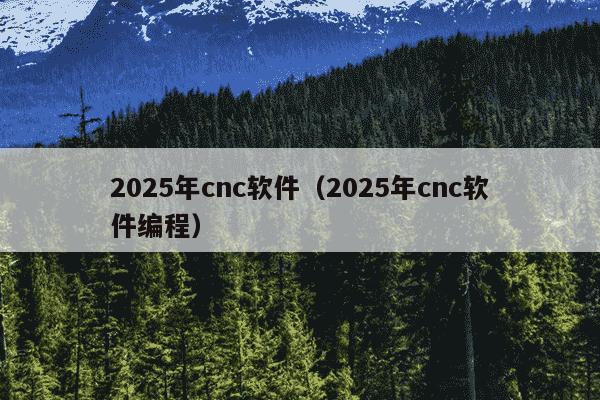 2025年cnc软件（2025年cnc软件编程）
