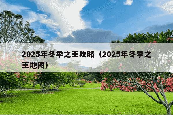 2025年冬季之王攻略(2025年冬季之王地图)