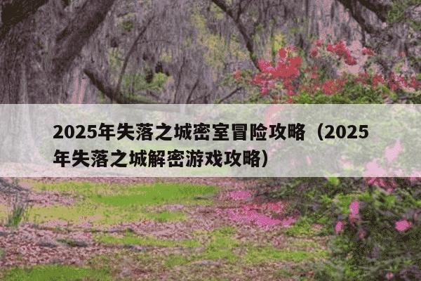 2025年失落之城密室冒险攻略(2025年失落之城解密游戏攻略)