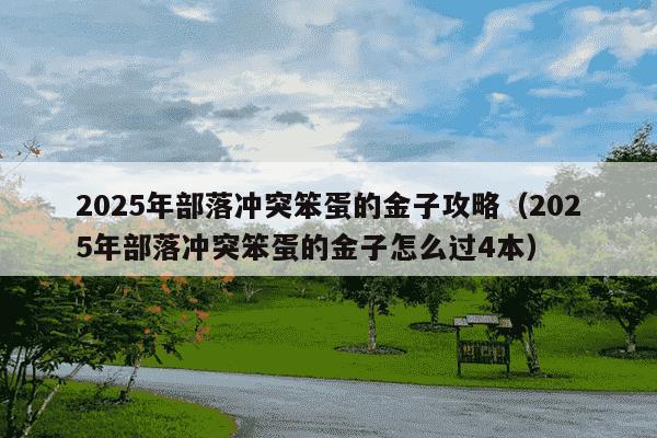 2025年部落冲突笨蛋的金子攻略(2025年部落冲突笨蛋的金子怎么过4本)