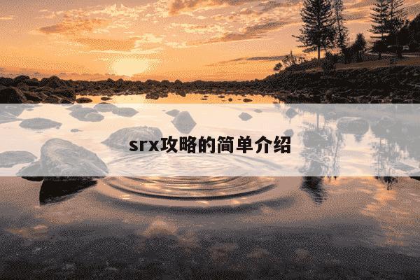 srx攻略的简单介绍