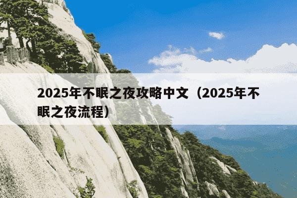 2025年不眠之夜攻略中文(2025年不眠之夜流程)