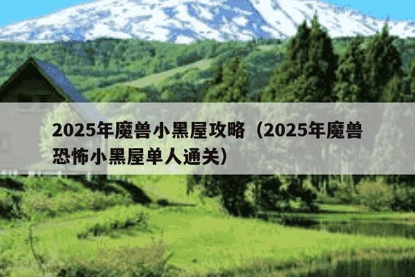 2025年魔兽小黑屋攻略（2025年魔兽恐怖小黑屋单人通关）