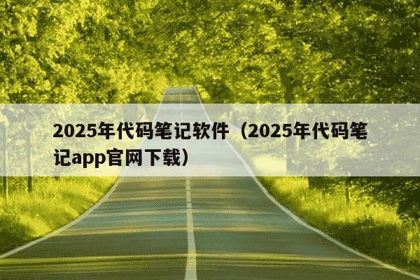 2025年代码笔记软件(2025年代码笔记app官网下载)