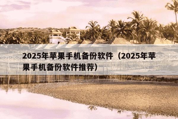 2025年苹果手机备份软件(2025年苹果手机备份软件推荐)