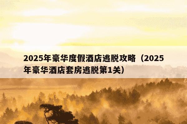 2025年豪华度假酒店逃脱攻略(2025年豪华酒店套房逃脱第1关)