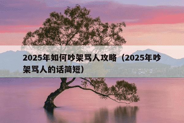 2025年如何吵架骂人攻略(2025年吵架骂人的话简短)