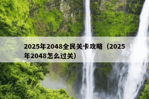 2025年2048全民关卡攻略(2025年2048怎么过关)