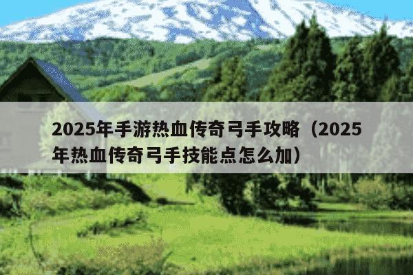 2025年手游热血传奇弓手攻略(2025年热血传奇弓手技能点怎么加)