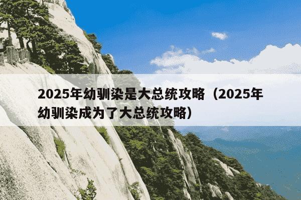 2025年幼驯染是大总统攻略(2025年幼驯染成为了大总统攻略)