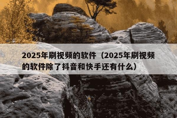 2025年刷视频的软件（2025年刷视频的软件除了抖音和快手还有什么）