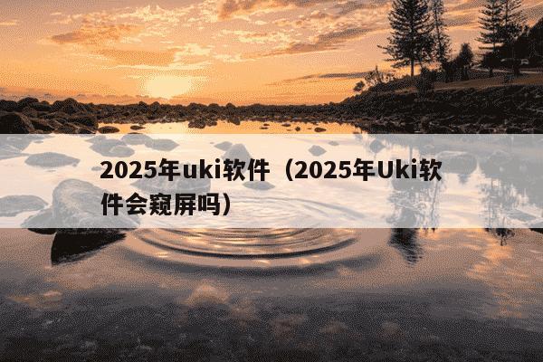 2025年uki软件(2025年Uki软件会窥屏吗)