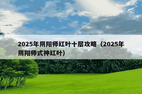 2025年阴阳师红叶十层攻略（2025年阴阳师式神红叶）