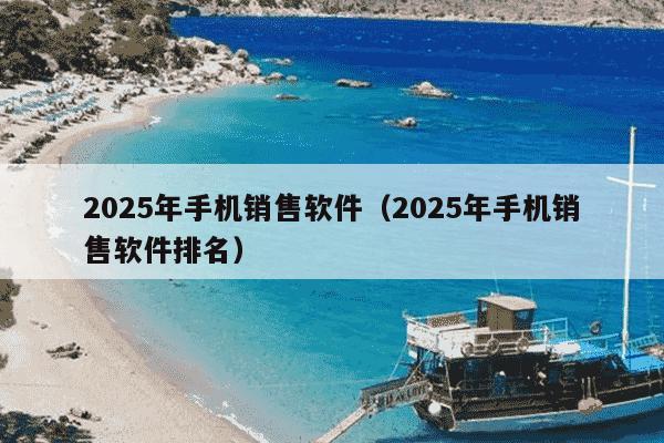 2025年手机销售软件(2025年手机销售软件排名)