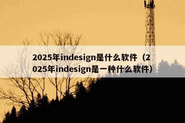 2025年indesign是什么软件(2025年indesign是一种什么软件)