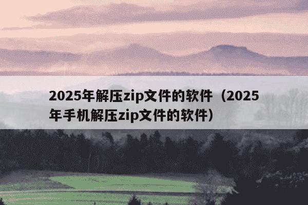 2025年解压zip文件的软件(2025年手机解压zip文件的软件)