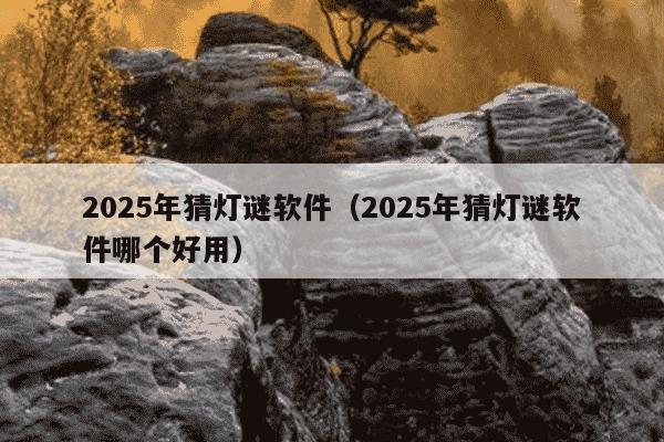 2025年猜灯谜软件(2025年猜灯谜软件哪个好用)